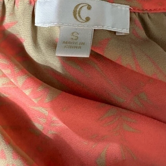 C Cato Est 1946 Tropical Print‎ Cold Shoulder Top Size Small - Picture 9 of 10